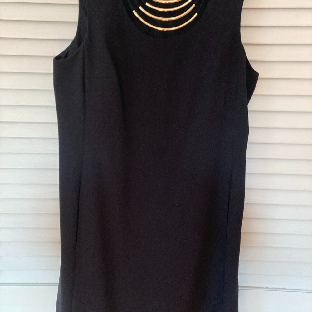 Sandra Darren Classy Basic Black Shaped Sheath Dr… - image 4